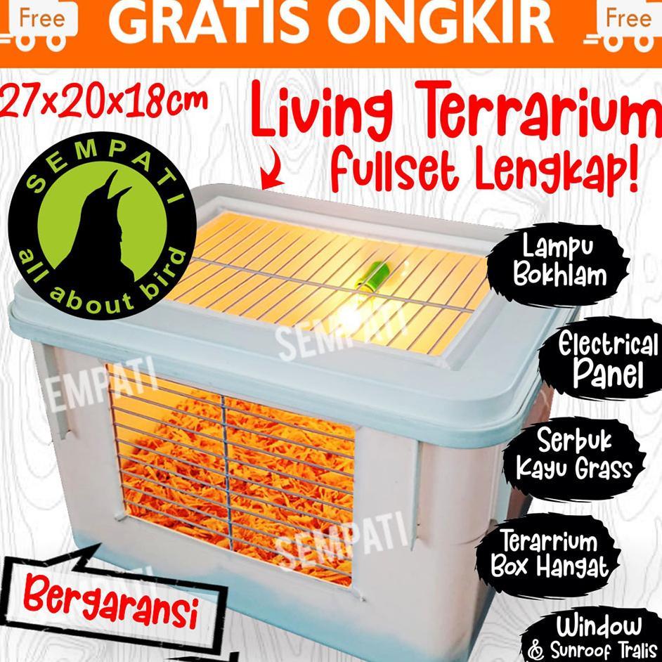 Sempati Box Kotak Ternak Burungterrarium Fullset Plus Lampu Kotak Ternak Breeding Burung Parrot Love