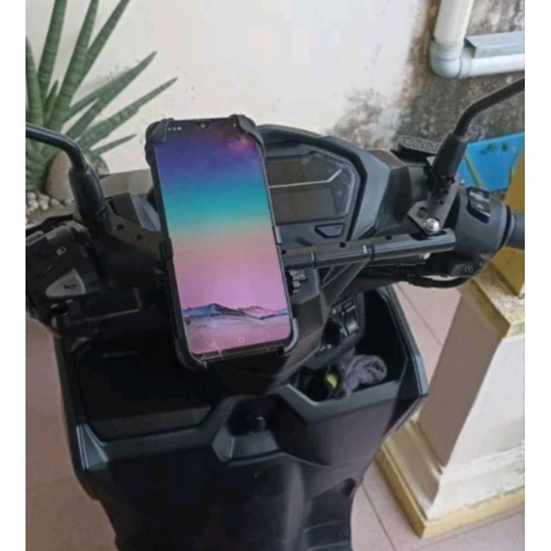 WAJIB PUNYA HOLDER HP PAKET KUMPLIT + STABILIZER SPION MOTOR NMAX, LEXY, BEAT, MIO, VARIO NEW DLL KE