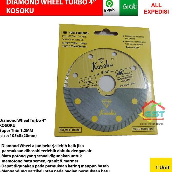 KOSOKU diamond wheel turbo 4"