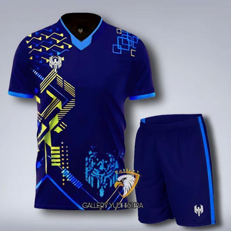 Setelan Jersey Bola Dewasa Baju Bola Futsal Voli Pria Wanita Set Baju Celana
