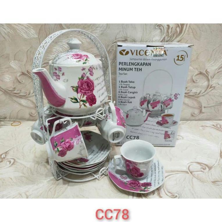 Tea Set Teko Set Keramik Vicenza Eternity Cc78
