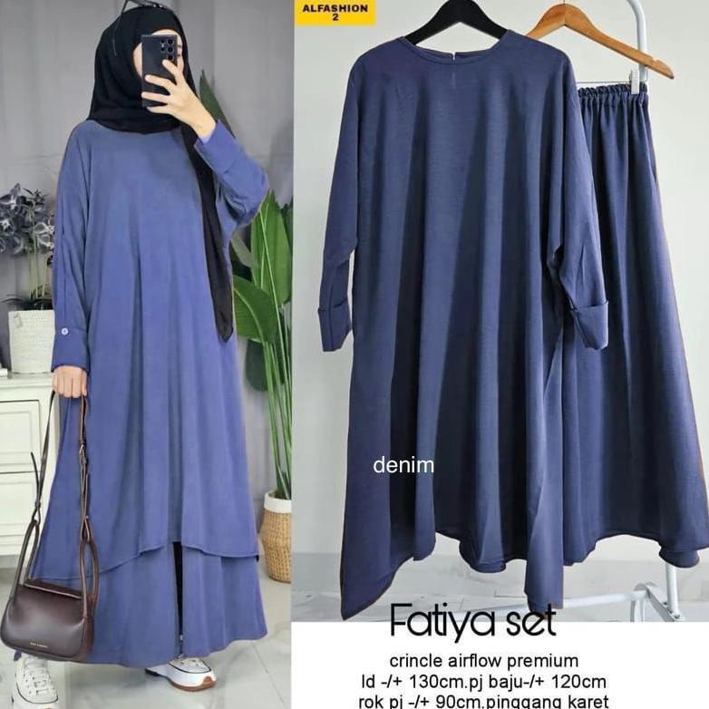 NEW Baju one set hanum Rok + tunik/setelan rok wanita terbaru