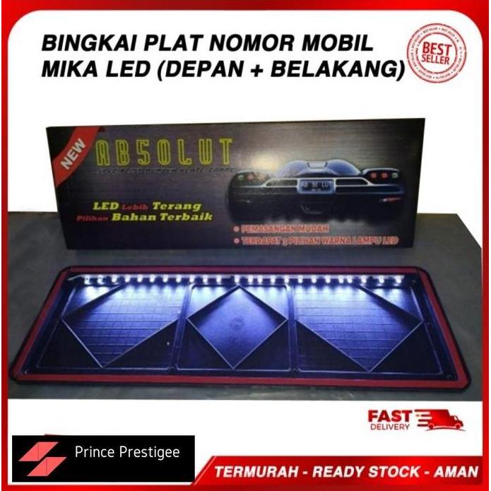 PLAT NOMOR MOBIL LAMPU LED / PLAT MOBIL PREMIUM / PLAT MOBIL ACRYLIC HEMAT