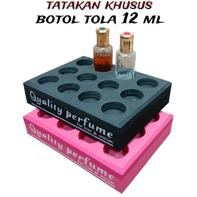 Tatakan Botol Tola 12Ml , Terbuat Dari Karet Spon Berkualitas Hitam Merah Allshop