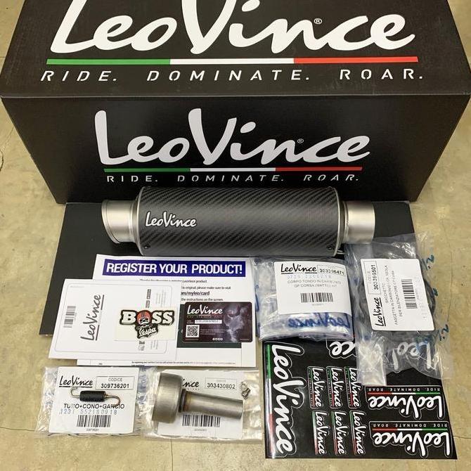 Knalpot Leovince GP Corsa Carbon Slip On Universal Vespa