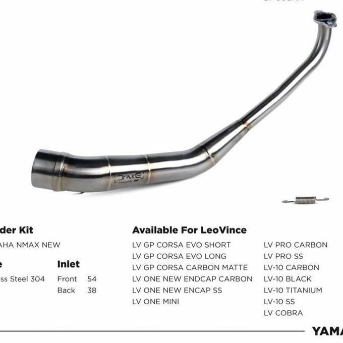 DRAKE Header Knalpot Nmax New Aerox New Inlet 54mm Leheran by R9