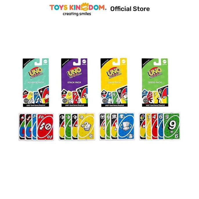 Toys Kingdom UNO Kartu Add On Packs Random Game Card Permainan Kartu Party Card Mainan Kartu