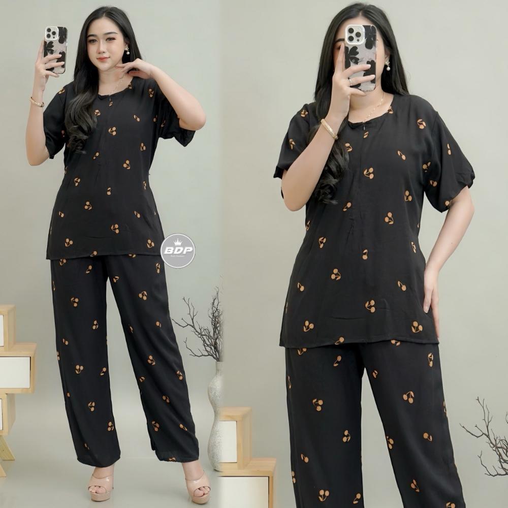 Setelan Piyama Baju Tidur Arab Piyama Arab Resleting Depan One Set Rayon