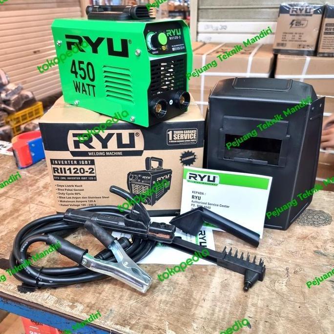 krisfiyantozz MESIN LAS INVERTER RYU RII 120 450WATT / TRAFO LAS 450 WATT RYU 120 A Diskon