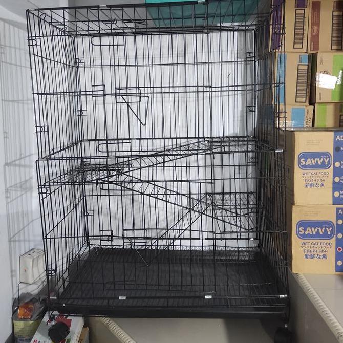 KANDANG KUCING KANDANG BESI LIPAT