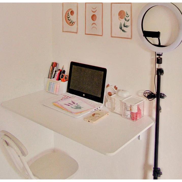 PROMO meja lipat dinding 100 x40 80 x40  60 x40  / meja wfh / meja laptop/ meja belajar / meja kerja