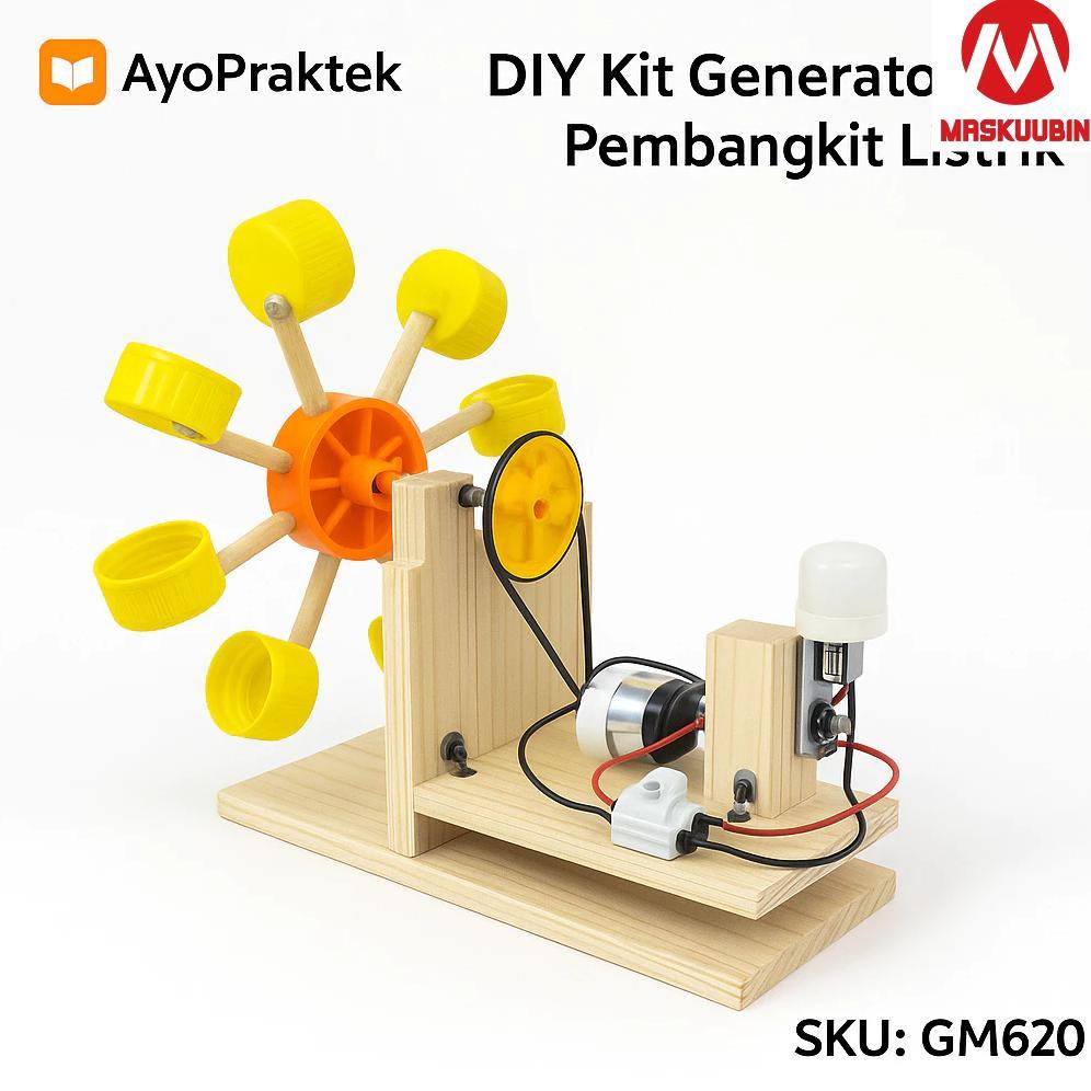 PAKET KIT KINCIR AIR UNTUK PERCOBAAN PLTA MINI GENERATOR MINI PEMBANGKIT LISTRIK TURBIN AIR & EKSPER