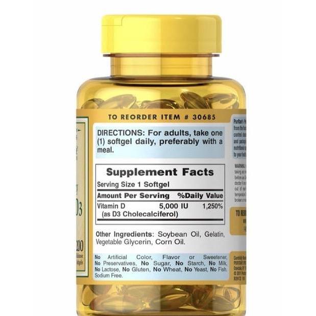 Gehard- Puritan Pride Vitamin D3 5000 Iu - 100 Softgels - Puritan'S Pride Usa