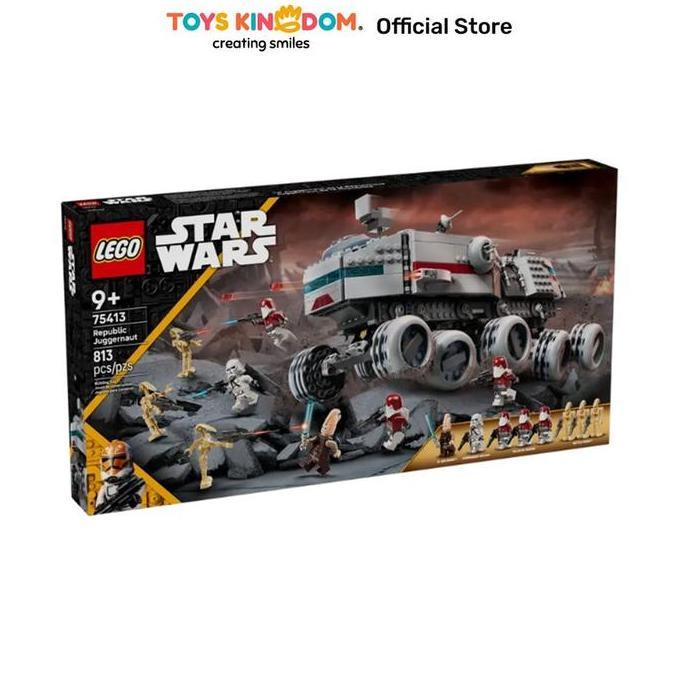 Toys Kingdom LEGO Star Wars Republic Juggernaut Set 813 pcs 75413 - Mix Block Bricks Kids Toy Mainan