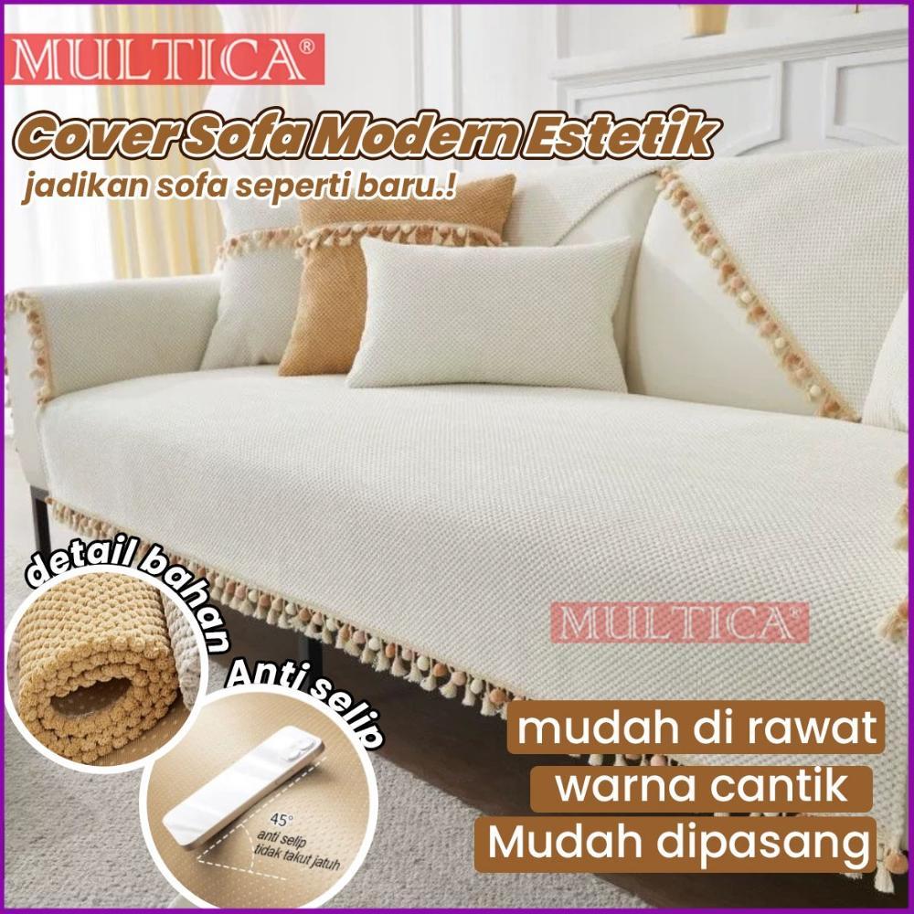 Multica COD sarung sofa Sudut Mewah Cover ruang tamu penutup sofa sarung sofa sudut 1 2 3 4 Seat