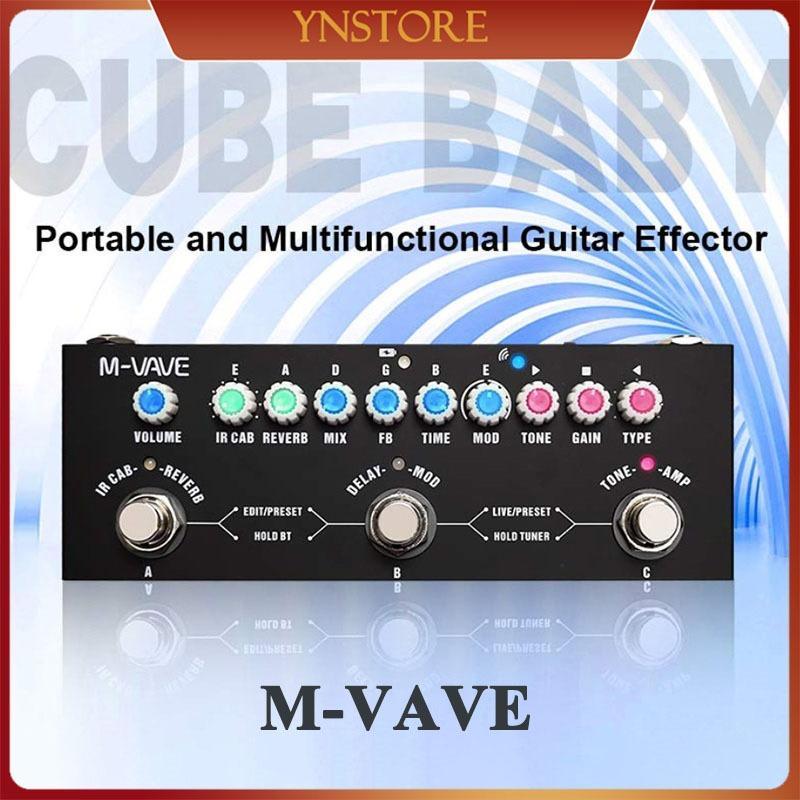 100% Ori Efek Gitar Listrik Digital M-Vave Cuvave Cube Baby Soundcard Multi Effects Pedal Multi Efek