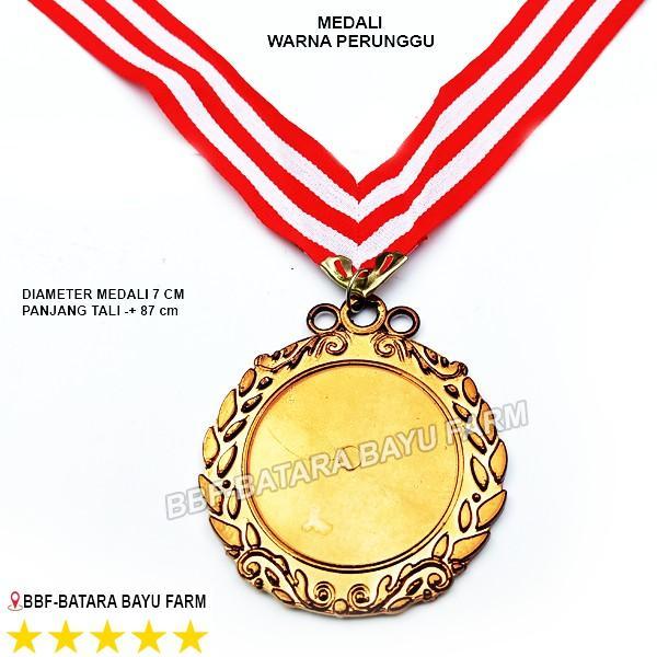 Medali Murah Warna Gold Plus Tali (Bahan Plastik)
