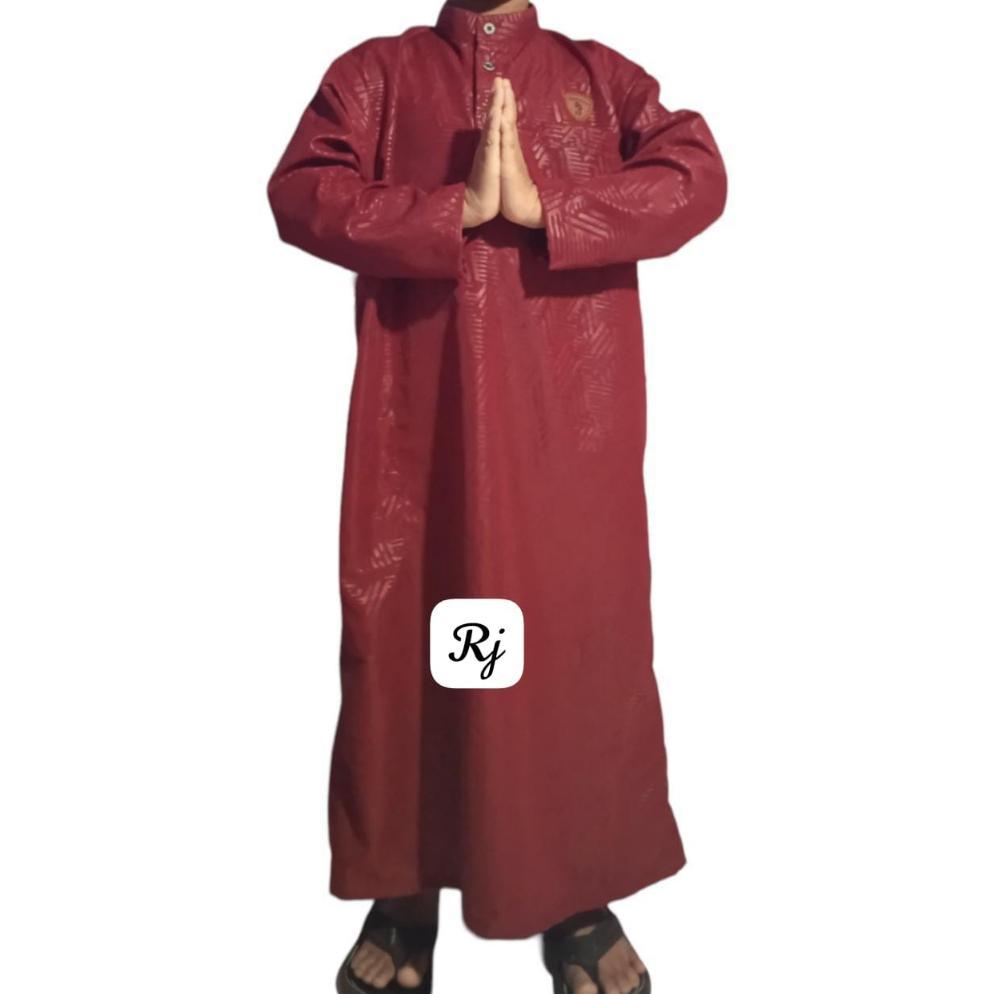 bestpromo gamis embos anak laki-laki | jubah anak laki-laki lengan panjang bahan embos | jubah pakis