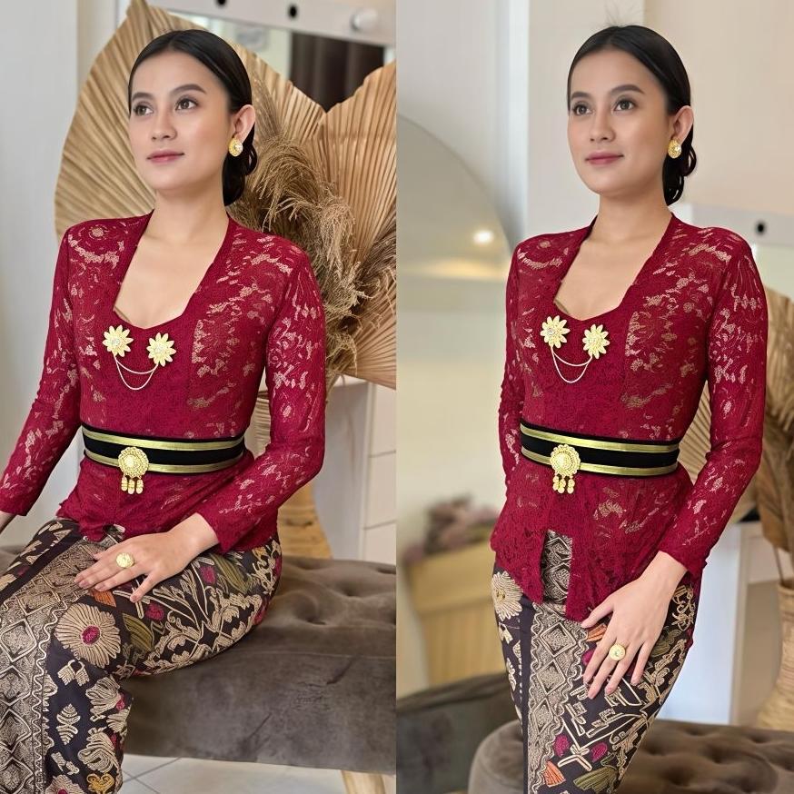 Kebaya Brokat Sofia Strait / Atasan Kebaya Strait / Kebaya Bali Strait