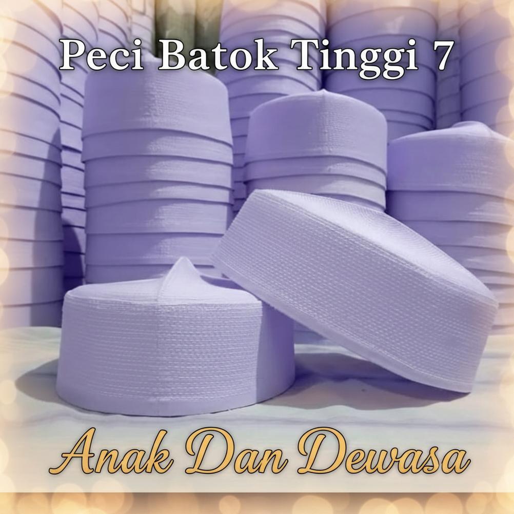 hot sale peci batok pendek atau songkok putih peci batok putih tinggi 7 dan tinggi 9 peci batok pend