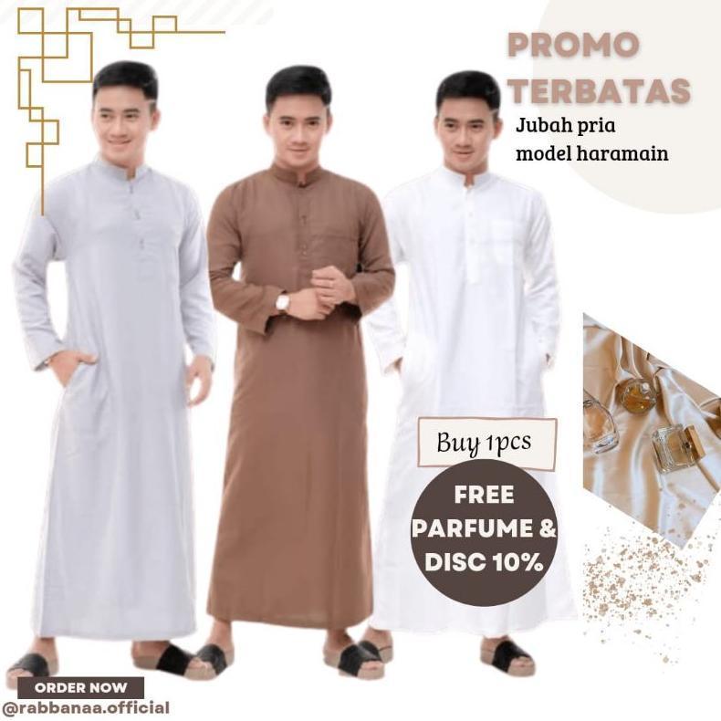 New Jubah Pria Gamis Pria Jubah Pria Dewasa Hitam Polos