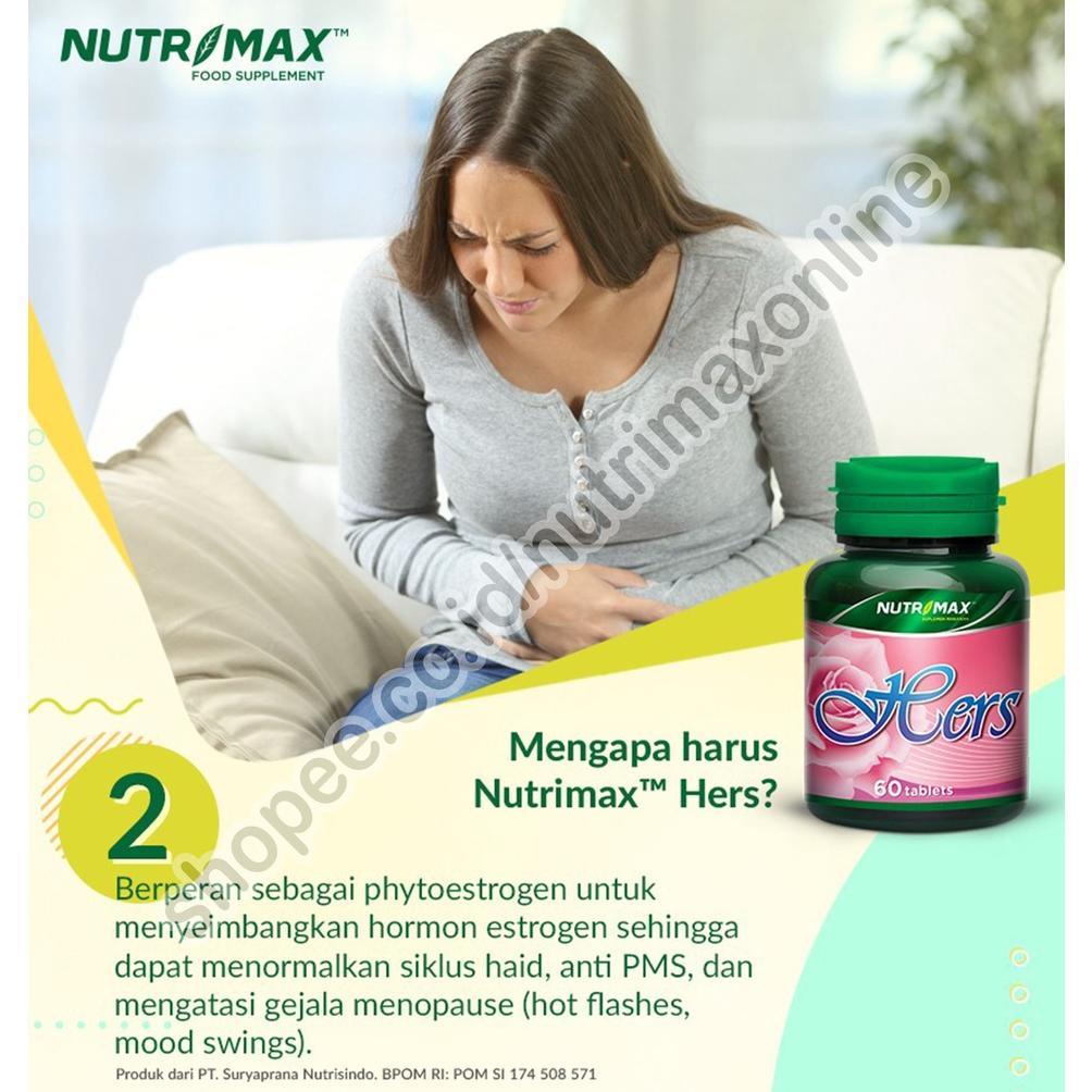 Nutrimax Hers Isi 30 Vitamin Herbal Pelancar Menstruasi Datang Bulan Tidak Teratur Lancar