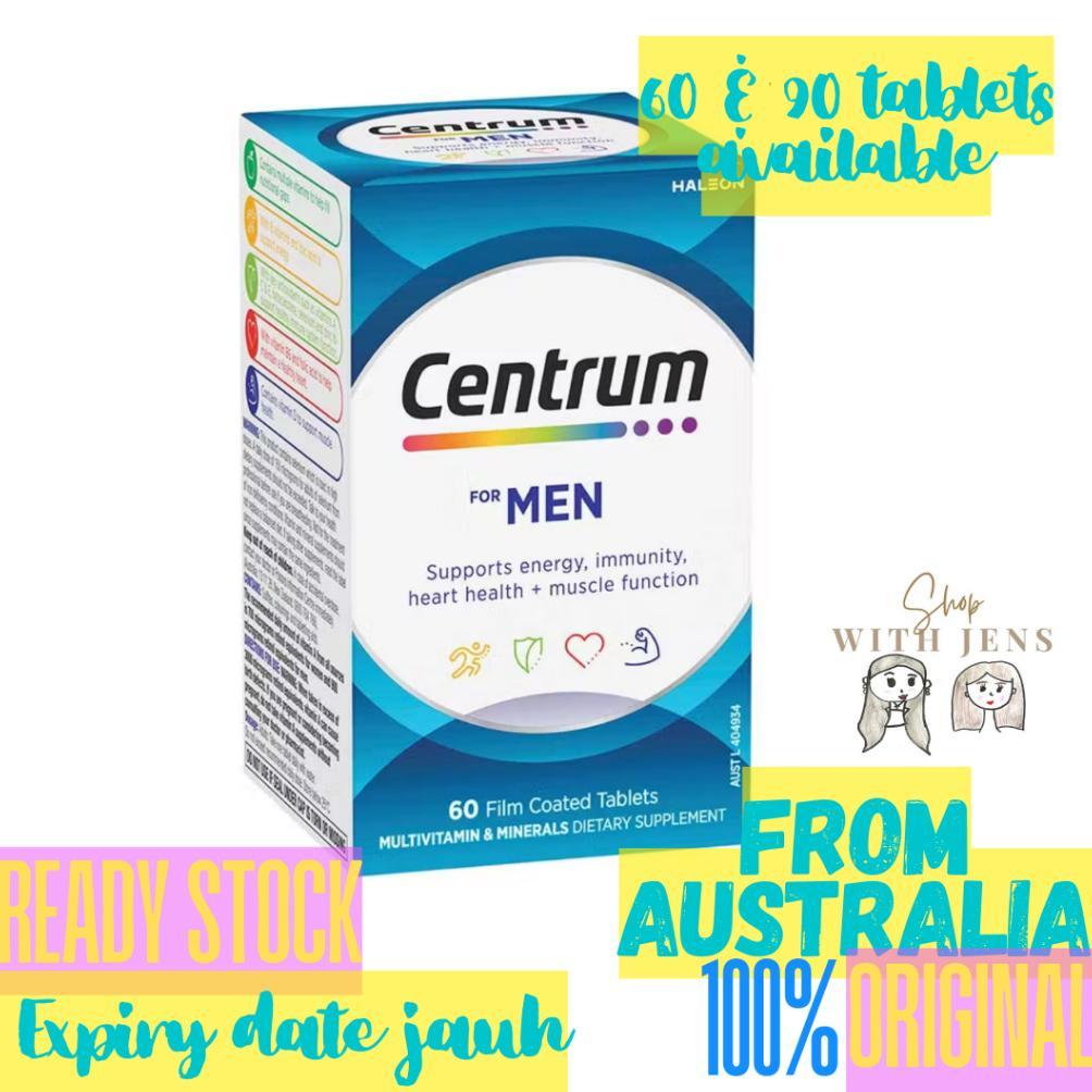Centrum Men Multivitamin Pria Dukung Otot Energi Imunitas 60 Tablet / 90 Tablet Multi Vitamin