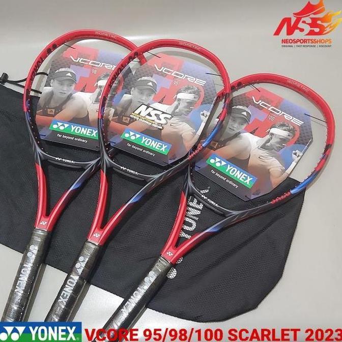 Raket Tenis Yonex Vcore 100 98 95 Scarlet 2023 Original Japan