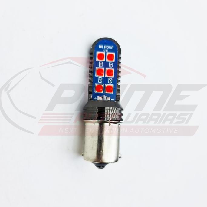 DB20 - ROHS - Led Super Bright 1156 3030 12SMD NO FLASH RED/MERAH - 1 BUAH