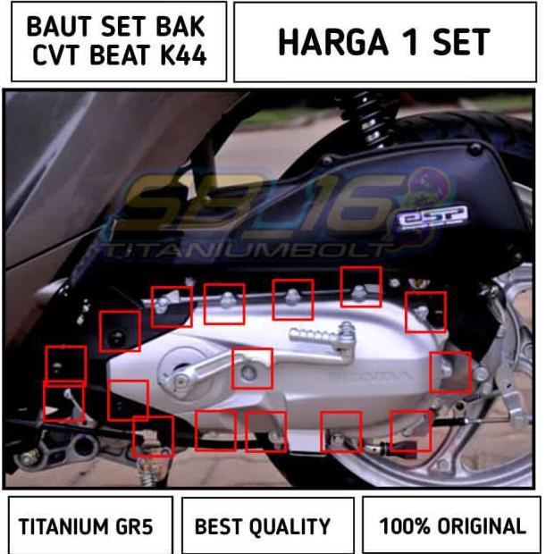 BAUT TITANIUM CVT BEAT/SCOPY/VARIO/SPACY