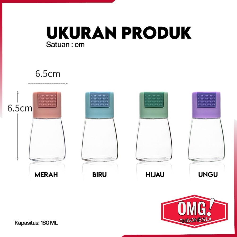 PROMO TERBARU TEMPAT BUMBU DAPUR SET BOTOL KACA Toples Bumbu Tabur Masak Mini Garam Gula Lada Merica