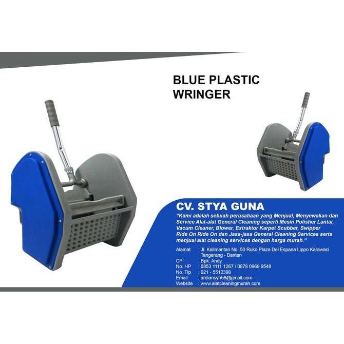 Blue Plastic Wringer / Perasan Bucket