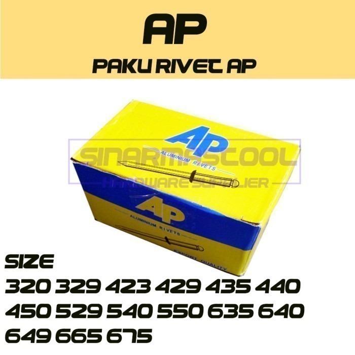 Paku Rivet Alumunium Ap 640 (500 Pcs)