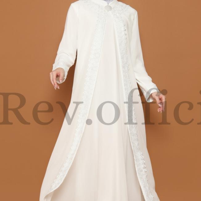 Gamis Wanita Putih Umroh Wanita Model Brukat Baju Umroh Wanita Gamis Lebaran
