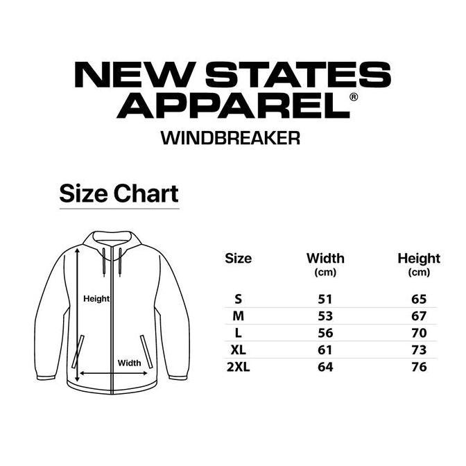 HEMAT LUAR BIASA [9810 WINDBREAKER] New States Apparel Windbreaker Jaket Parasut HEMAT LUAR BIASA