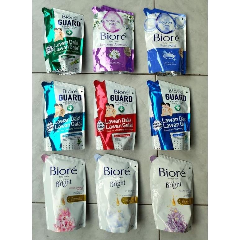 Biore Body Foam 400ml Reffil  - Biore Body Wash 400ml Kemasan - Biore Sabun Cair 400ml