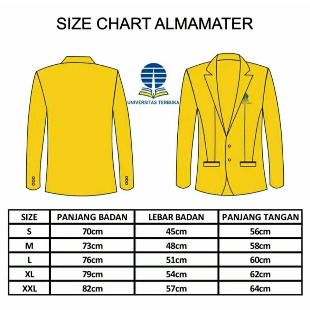TERBARU Universitas Terbuka / Almamater UT / Jas Almamater UT / Blazer Universitas / Almamater