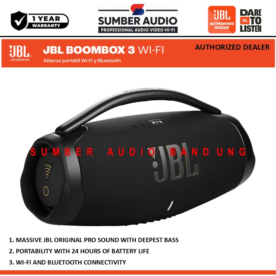 JBL Boombox 3 Wifi Portable Wireless Bluetooth Speaker Boombox3 Wifi suara JBL Original Pro Sound da