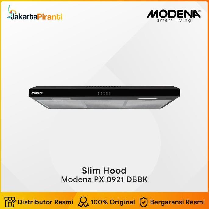 Modena Alat Penghisap Penyedot Asap Kompor Dapur Cooker Hood Slim PX 0921 DBBK 90cm LED Lamp & Carbo