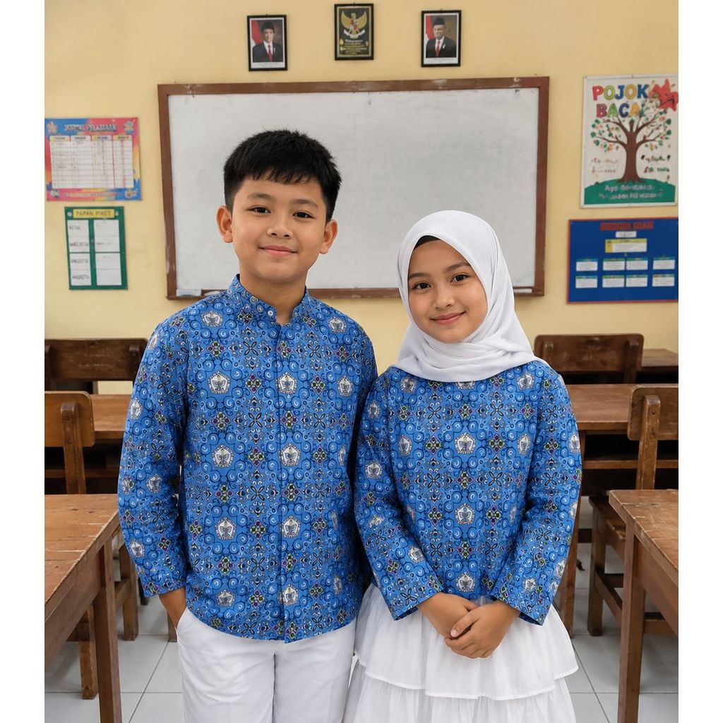 Riska seragam kemeja batik sdn 109 centeh bandung