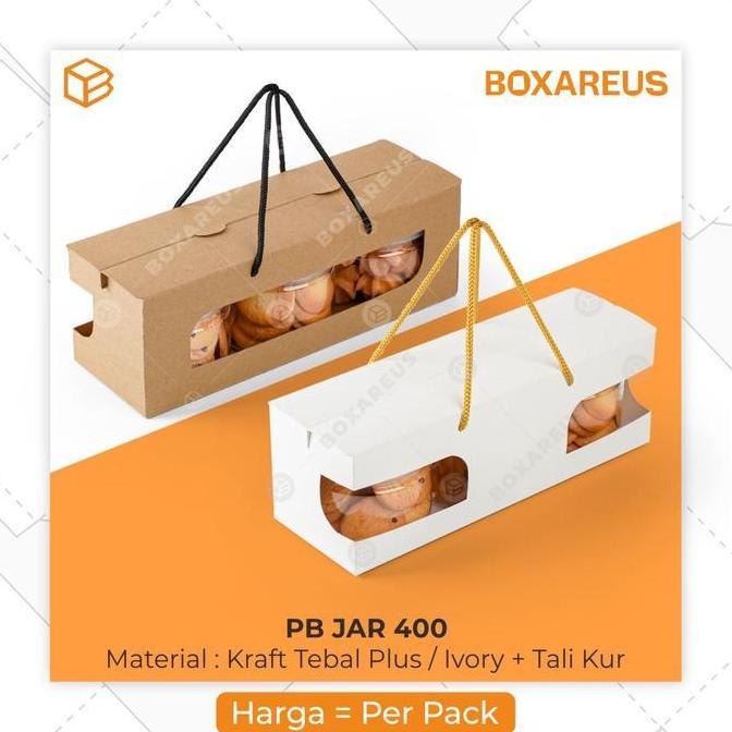 Baru- Box Toples Tabung Hampers Jar Silinder Kemasan Dus | Pb Jar 400
