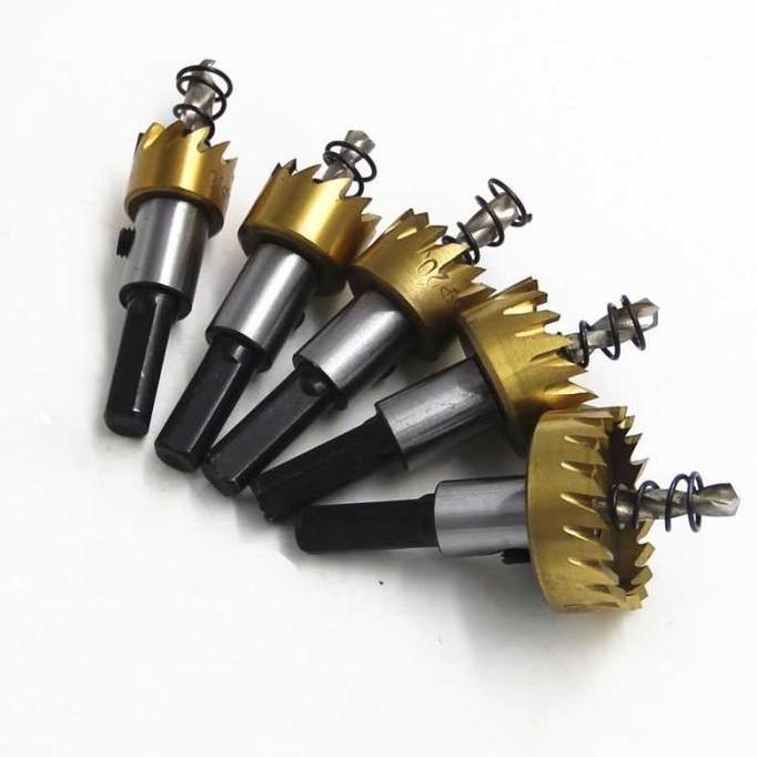 SWALLOWTAIL Mata Bor Pelubang Besi Kayu Plastik Metal Holesaw Carbide HSS 5 SET
