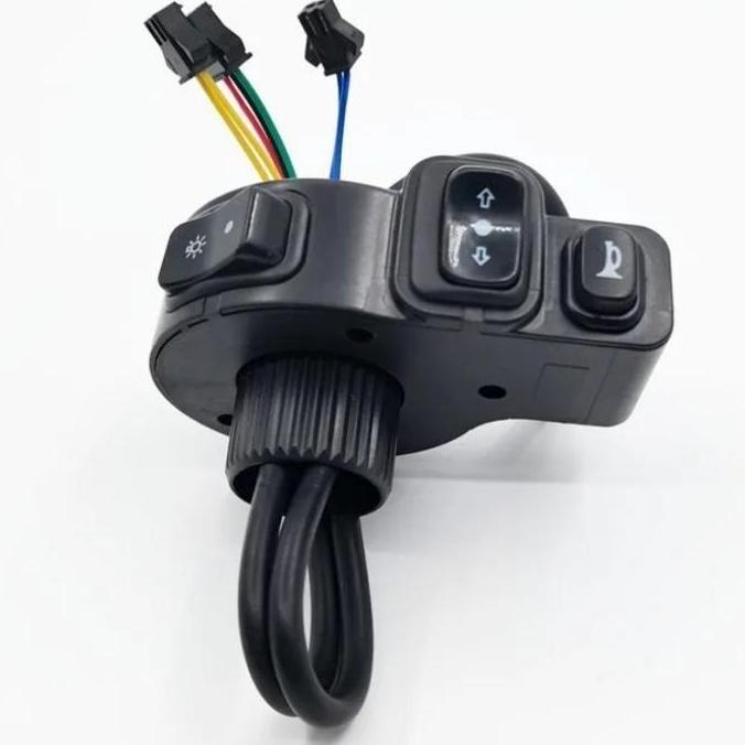 JHONXIE Saklar Sepeda Listrik 3 Tombol Klakson Tombol Lampu Tombol Sen Sein Universal Sepeda Listrik