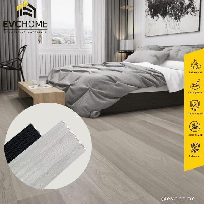 EVCHOME Lantai SPC/ Parket Vinyl Tebal/ Flooring Vinyl SPC