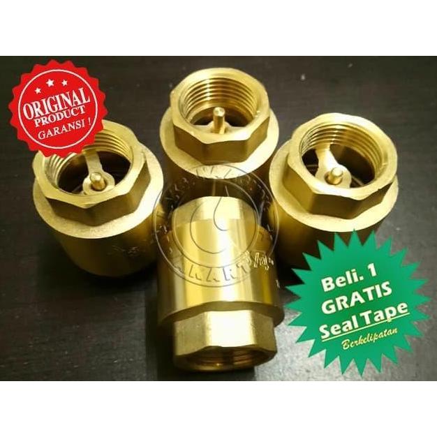 Klep pompa air 3/4 inch | Tusen klep full kuningan 3/4 inch import