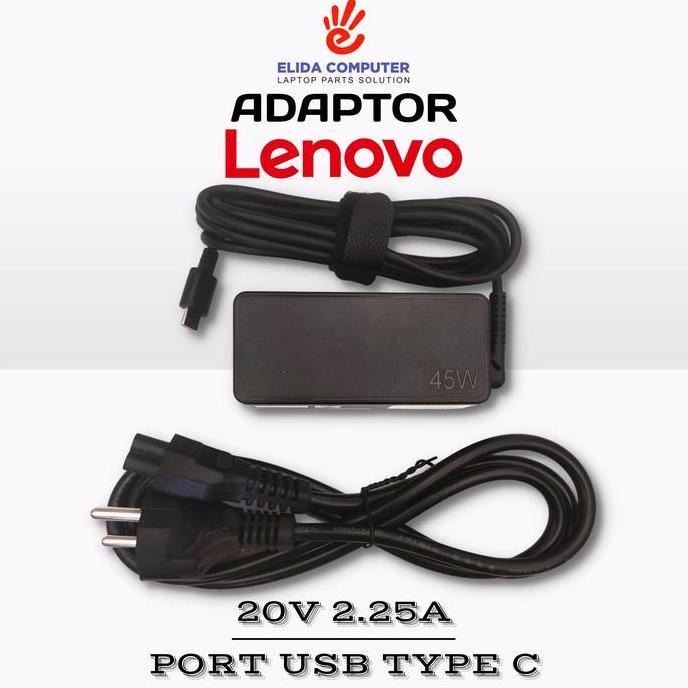 ADAPTOR LENOVOO CHROMEBOOK 10E 14E 100E 300E 500E 14W C13 YOGA G1 45W RESTOCK