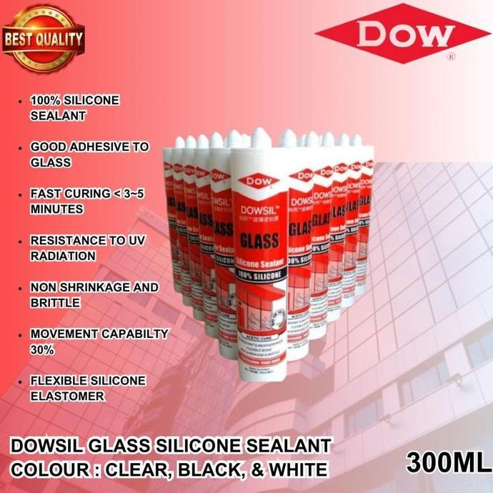 Lem Dowsil Glass Silicone Sealant/Silicone Sealant DOWSIL/Dow Sil Glas Diskon