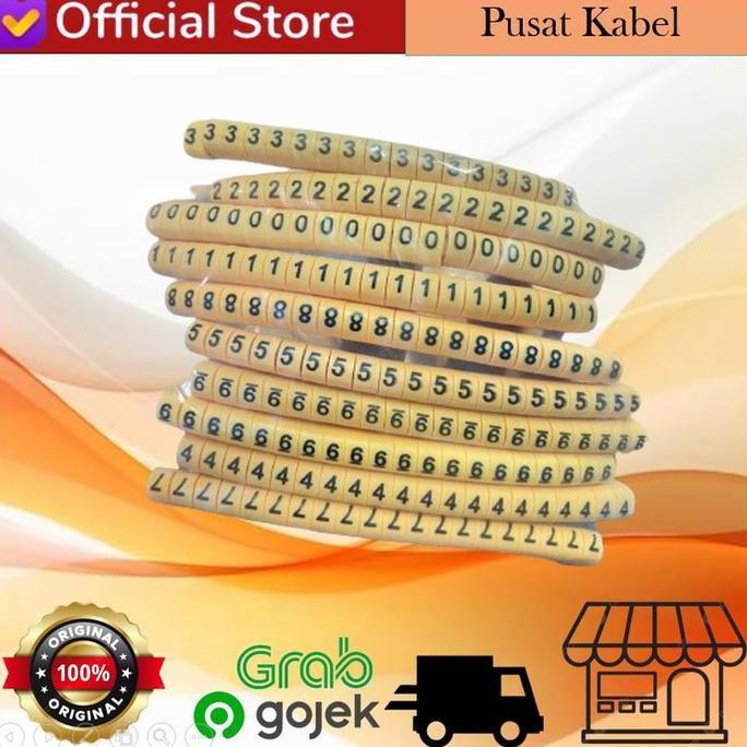 LABEL MAKER ANGKA 0-9 / PENANDA KABEL COAXIAL / NOMORIN KABEL COAXIAL / Label Marker kabel Coaxial