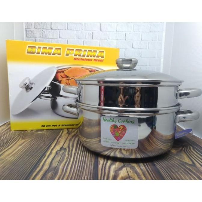 kesihhcelula- BIMA Panci Kukus Nasi Steamer Rice Cooker Kukusan Dandang Stainless 20 Diskon