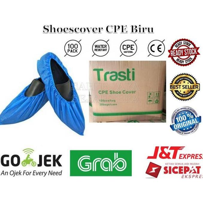 Dispo- Cover Shoes Disposable Bahan Plastik Cpe Tebal Shoes Cover Plastik Cpe Harga 1 Pack Isi 100 P